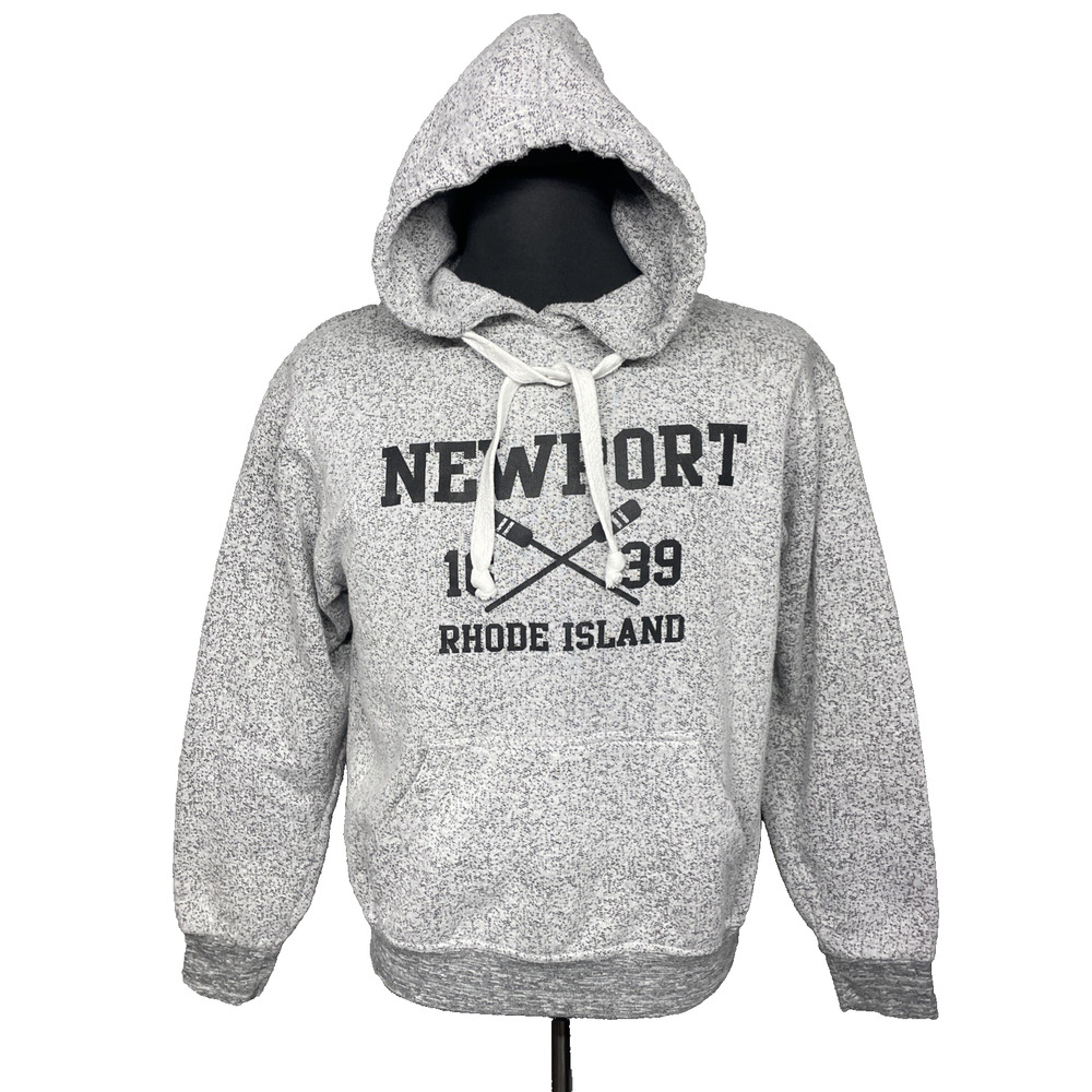Jon Lauren Newport Rhode Island Hoodie Gray Sweatshirt Mens Med 1639 Rowing Oars